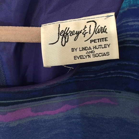 Vintage 60s Jeffrey and Dara Petite Blue Dress - Picture 3 of 3